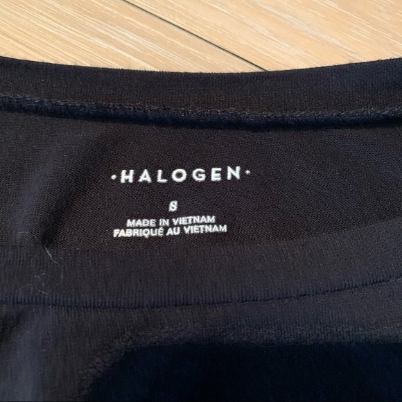 HALOGEN ASYMMETRICAL LONG SLEEVE TOP BLACK SIZE SMALL - Picture 7 of 10